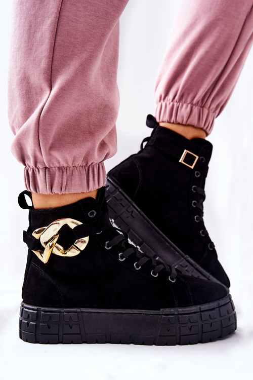 Vysoké tenisky na platforme Black Evenia