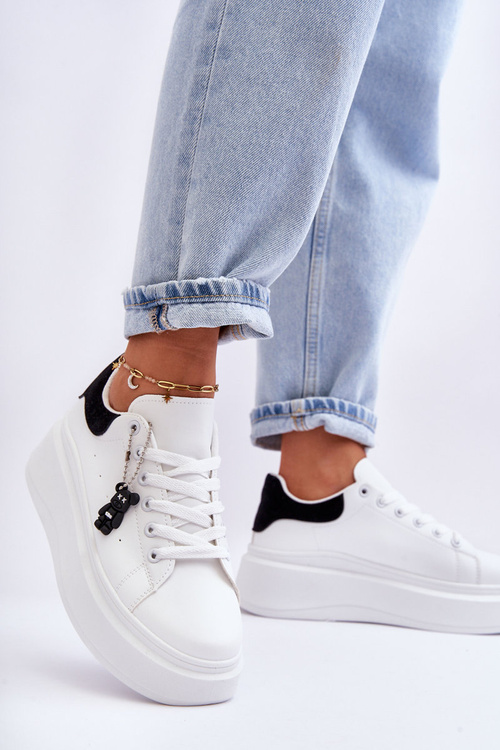 Dámské Sportovní Boty Na Masivní Platformě Bílo-Černá Mariell