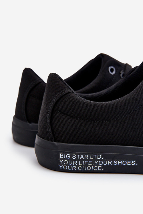 Pánské nízké textilní tenisky Big Star LL174078 Černá