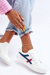 Dámské sportovní boty nízké se pásky bílé Alemessa