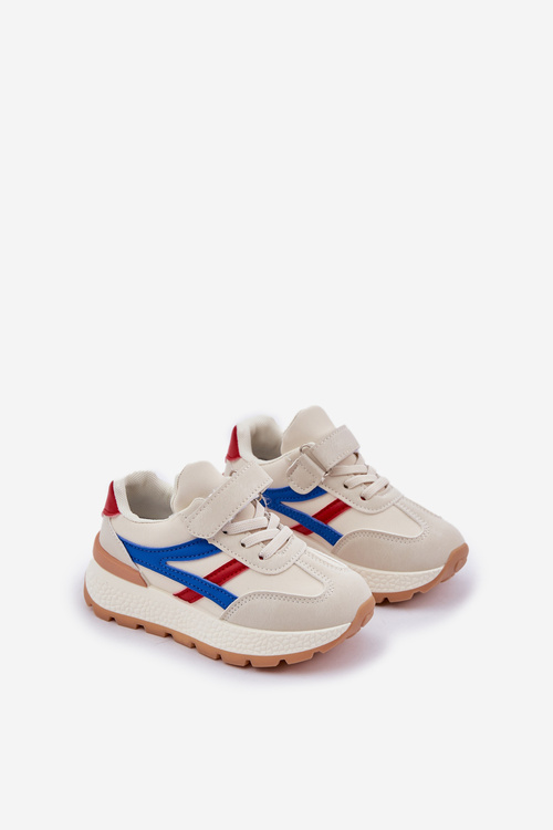 Dětské tenisky na suchý zip béžové Savilia