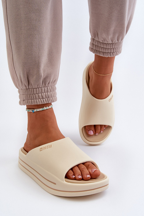 Dámské sandály na platformě Big Star NN274A034 béžové
