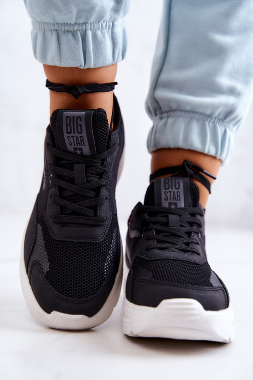 Módne tenisky športové topánky Veľká hviezda JJ274598 čierna