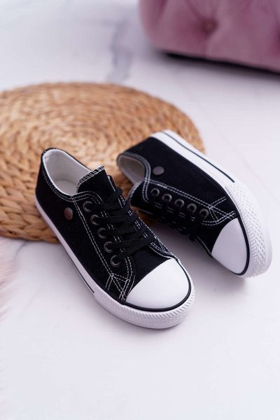 Mládežnícke tenisky Dámske čierne topánky justiky