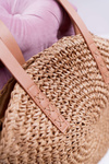 Dámská Pletena Kabelka 100% Papír Luna Camel