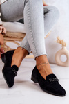 Semišové mokasínové topánky čierne yasmin