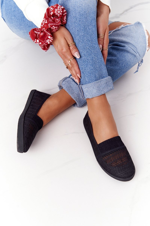 Prolamovane Kožené Tenisky Slip-On Černé Chillout