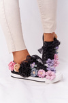 Tenisky S Květinami Lu Boo Cerné