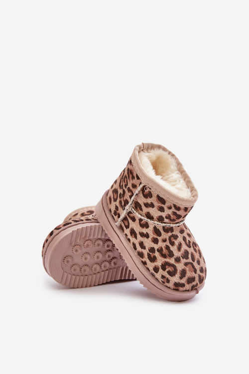 Detské snehové topánky izolované béžová nallita