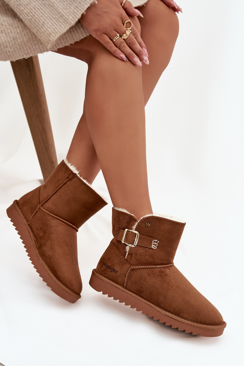 Dámske snehule s prackou Wrangler 20253091.37B Camel