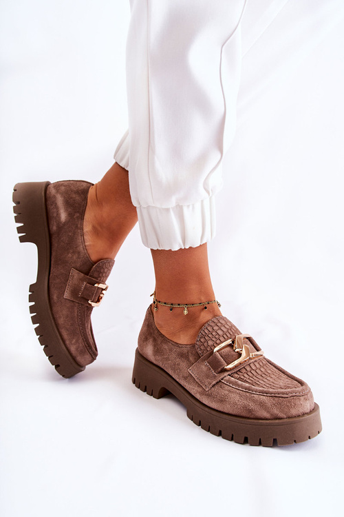 Módní semišové mokasíny světle hnědá Rayhan