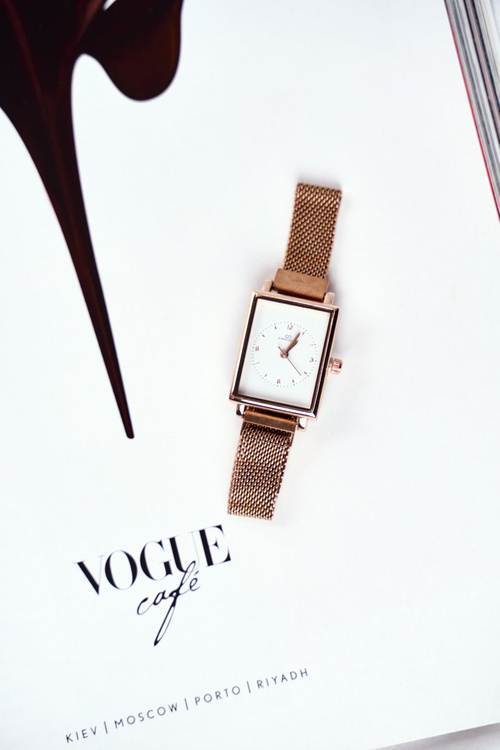 Dámské Hodinky Giorgio & Dario S Magnetem Ruzove Zlaté Quadro