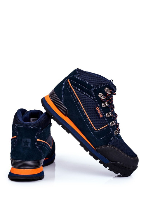 Pánske trekkingové topánky Big Star Outdoor Navy Blue GG174199