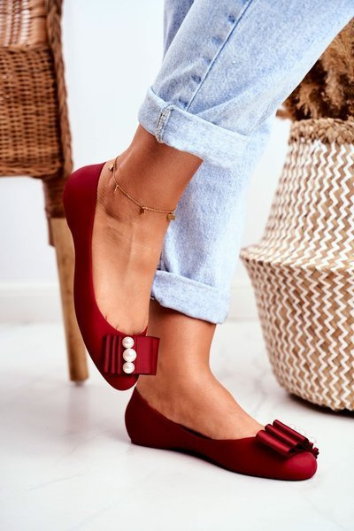 Gumové Baleríny Meliski Červené Joleen