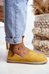 Dámské Velurové Espadrilky žluté Vulcano