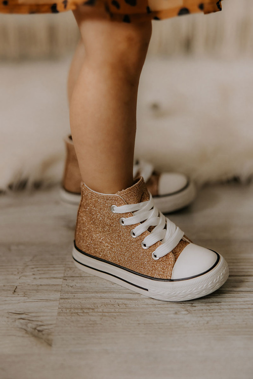 Detské vysoké tenisky Pink Gold Catrina