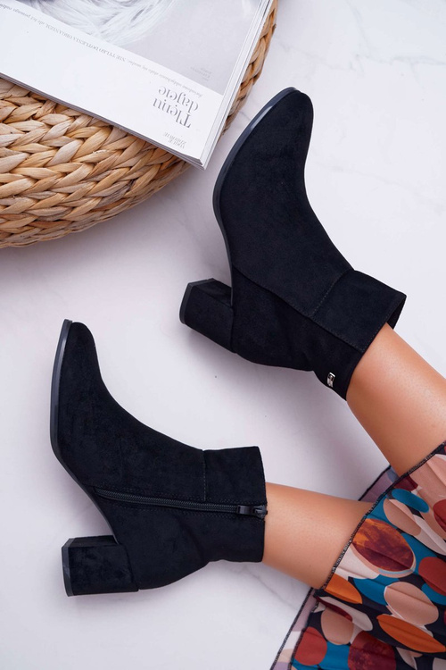 Dámské Kotníkové Boty na podpatku Sergio Leone Černé BT522