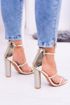 Lu Boo Gold Sandals na Lissa Post