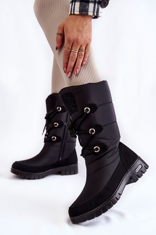 Vysoce teplé boty do sněhu Progress PROGJ-20-07 Černé