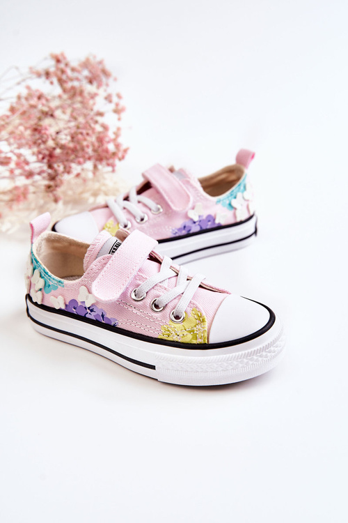 Dětské tenisky s potiskem látky Růžový Buster