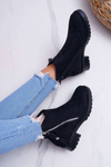 Dámske horúce semišové topánky Dve čierne posúvače OHOO