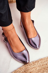 Ženské Sergio Leone Ballerinas Silver Metallic BL615 Lilon