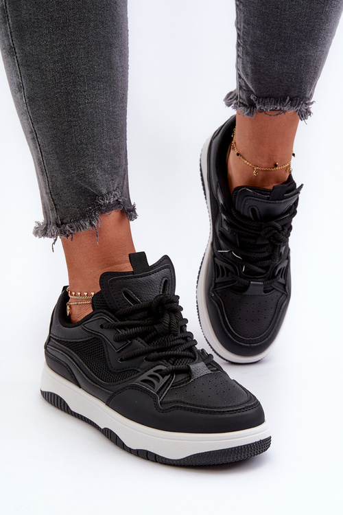 Dámske tenisky na platforme čierne Etnaria