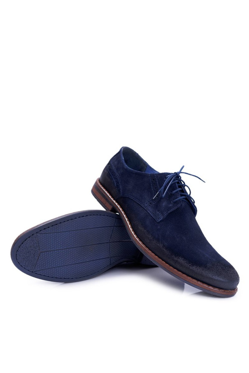 Pánské Polobotky Casual Každodenní Nikopol Kožené Tmavě Modré Lajos