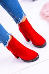Červené SEMIŠOVÉ KOTNÍKOVÉ BOTY Guriela