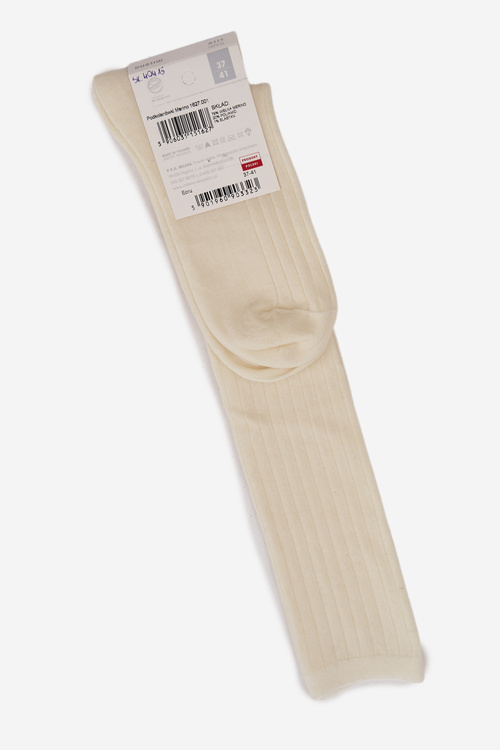 Merino vlnené podkolienky Ecru