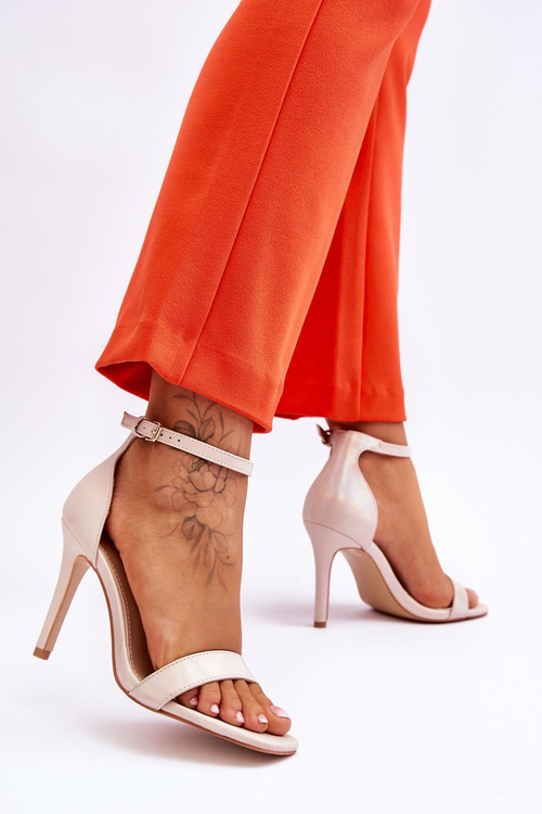 Módne sandále Holografické béžové rayden