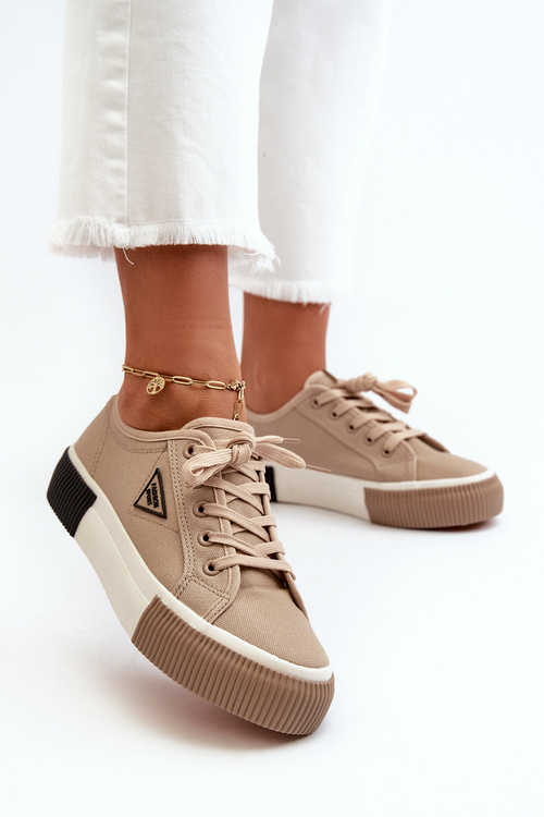 Nízké Dámské Tenisky Hnědé Enalae