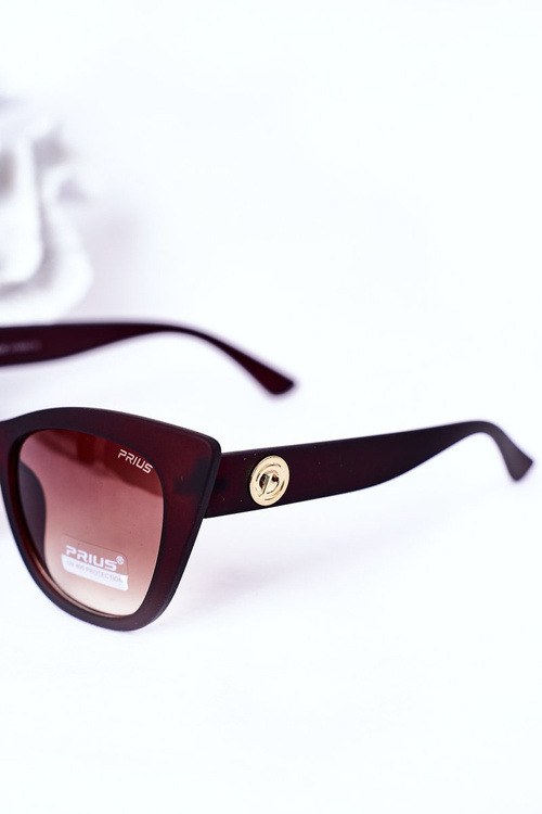 Dámské Sluneční Matné Brýle Cat Eye Hnědé Ombre