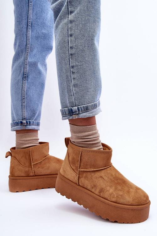 Semišové snehové topánky na platforme Corcoran Brown