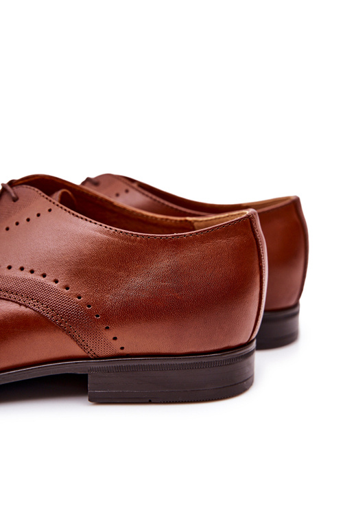 Klasické kožené polobotky Bednarek 802 Hnědé