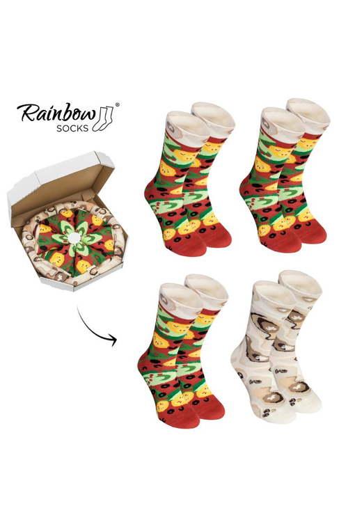 Rainbow Socks Pizza 4 páry italský