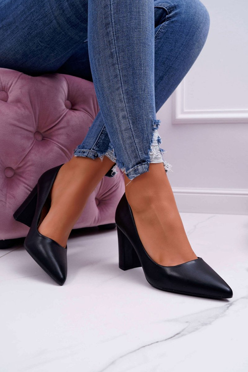 Dámské Lodičky Na Podpatku Černé Femmini