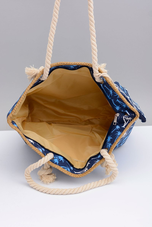 Damska Granatowa Duża Torebka Plażowa