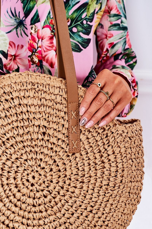 Brono Rossi Camel Braided boho kabelka