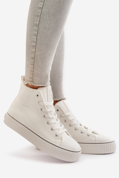 Dámské Zateplené Tenisky Z Eko Kůže Big Star OO274788 Bílé