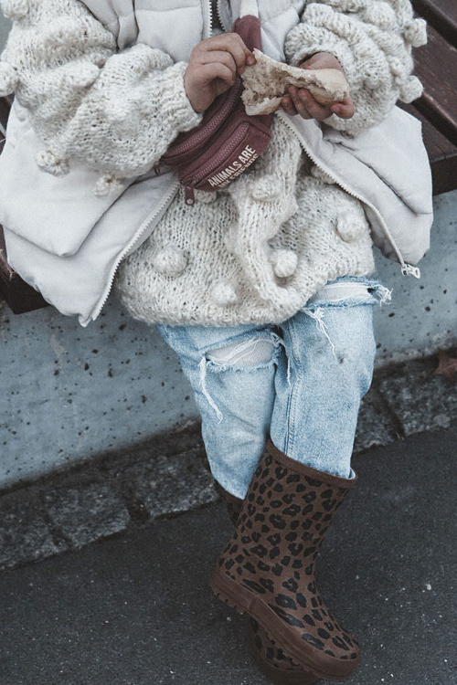 Détské Gumáky S Leopardím Vzorem Hnědé Nanny