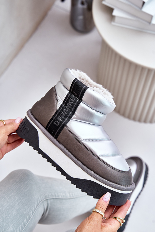 Nízke Snehové Topánky Na Hrubej Podošve D.Franklin DFSH371010 Strieborné