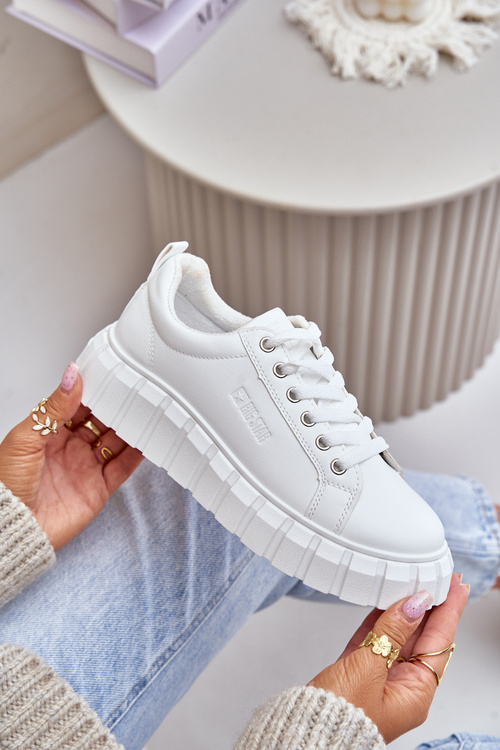 Zateplené Dámske Sneakersy Big Star MM274616 Biele