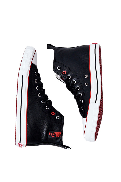 Pánské vysoké Kožené Tenisky BIG STAR JJ174070 černé