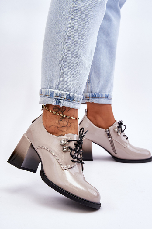 Módní vysoké podpatky světle šedá Darren