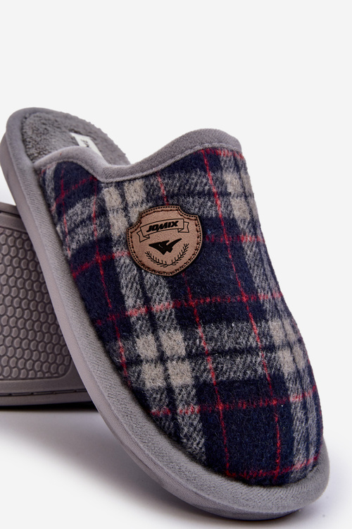 Pánské šedé návlekové pantofle Kallile