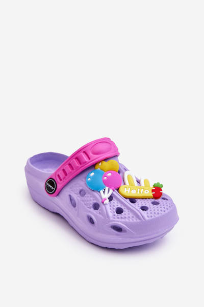 Dětské pěnové lehké sandály Crocs fialové Sweets