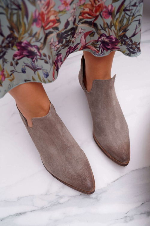 Dámske jarné kožené topánky Cappuccino Anabella