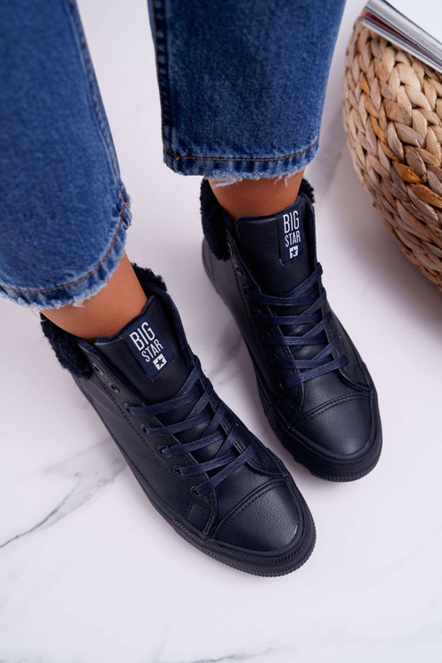 Dámske tenisky s veľkou hviezdou High Izolované námorníctvo Blue EE274147