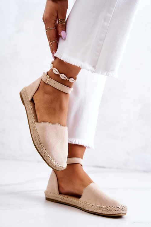 Dámské espadrilky se sponou Světle béžové Bonetti